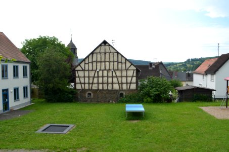 Brandoberndorf, Pfarrgasse 3, vom Dorfgraben aus