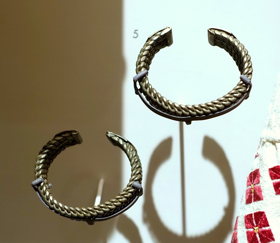 Bracelets, purchased in Jerusalem, c. 1902, silver - Harvard Semitic Museum - Cambridge, MA - DSC06100