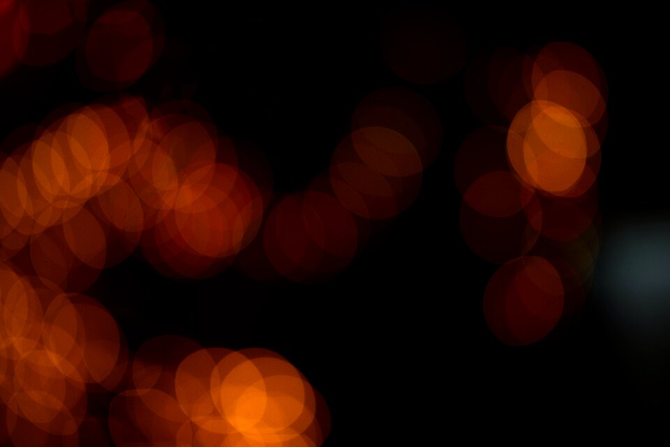 Orange decoration black bokeh