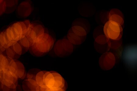 Orange decoration black bokeh