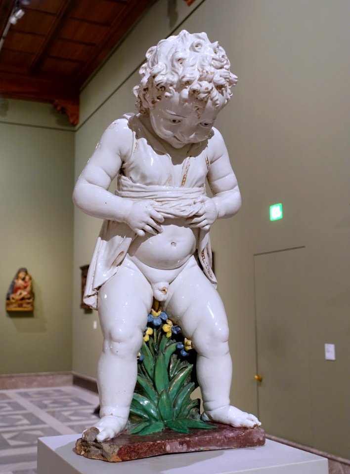 Boy as Fountain Figure by Andrea della Robbia, Florence, c. 1490, glazed baked clay - Bode-Museum - DSC03732
