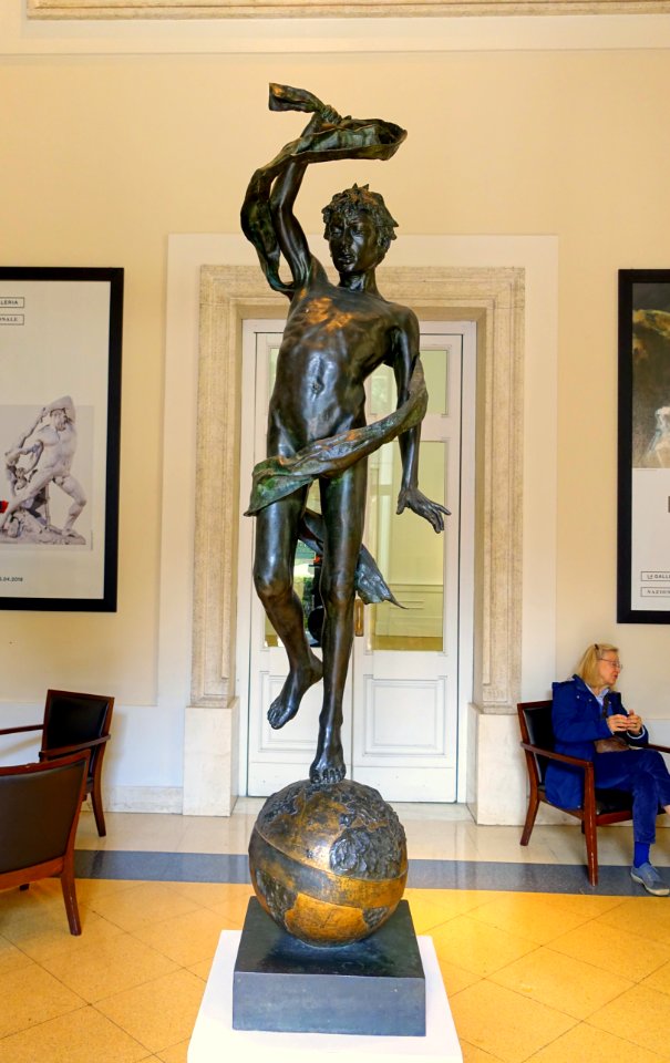 Boy atop globe, 1895 - Galleria nazionale d'arte moderna - Rome, Italy - DSC05603
