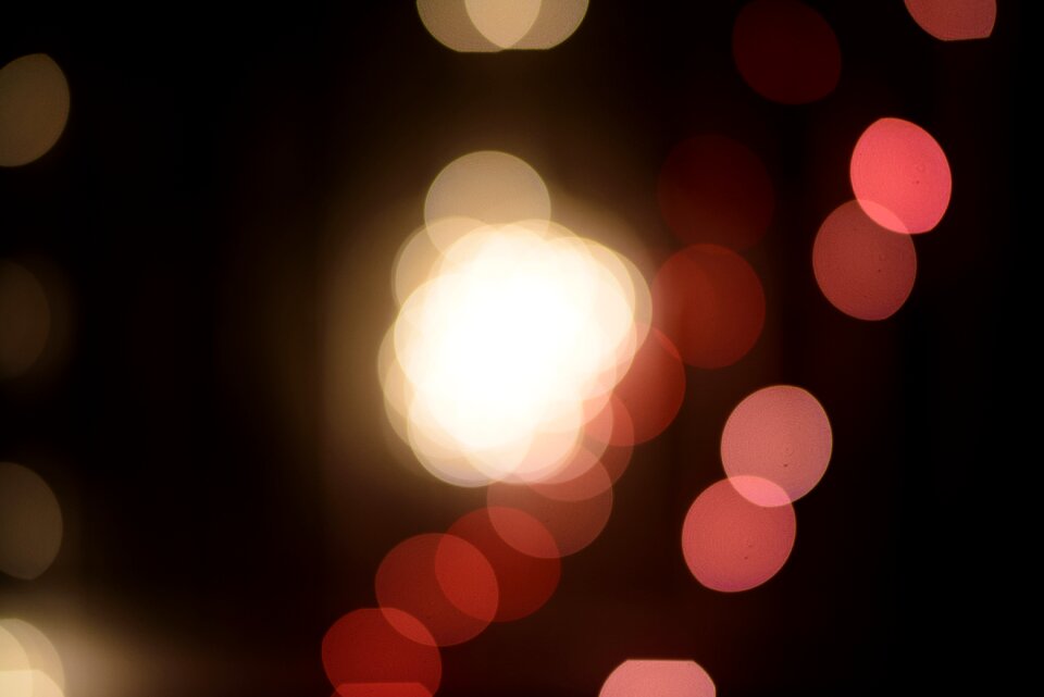 Bokeh balls black bokeh