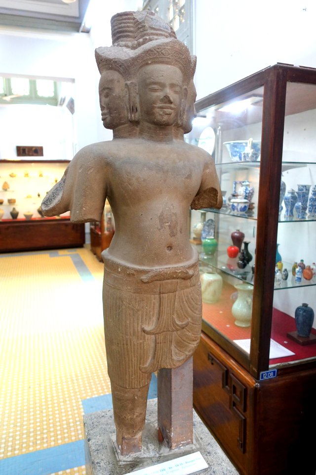 Brahma, Kampong Cham, Cambodia, 12th century, sandstone - Museum of Vietnamese History - Ho Chi Minh City - DSC05924