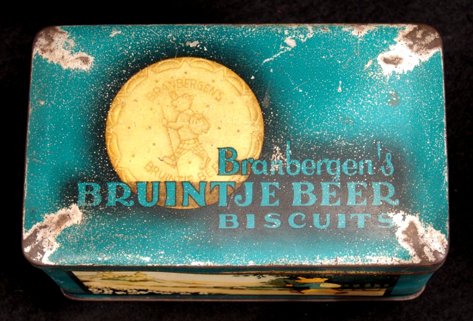 Brandbergens Bruintje Beer biscuits blik, foto 1