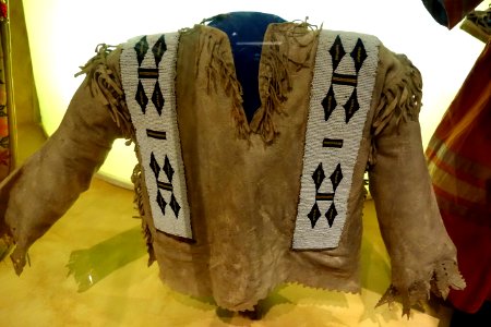 Boy's shirt, Siksika, early 1900s, buckskin, glass beads - Glenbow Museum - DSC01012