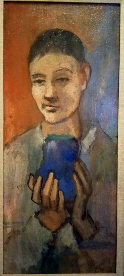 Boy Holding a Blue Vase, by Pablo Picasso, 1905, oil on canvas - Hyde Collection - Glens Falls, NY - 20180224 123602