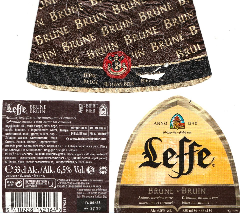 Br. Abbaye de Leffe s.a.n.v. - Leffe Brune . Bruin