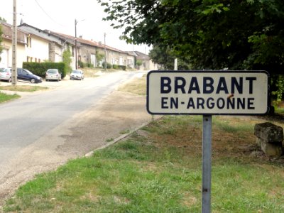 Brabant-en-Argonne (Meuse) city limit sign