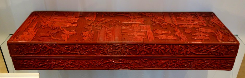 Box, China, Ming dynasty, c. 1550-1640, wood base, red lacquer - Royal Ontario Museum - DSC03975