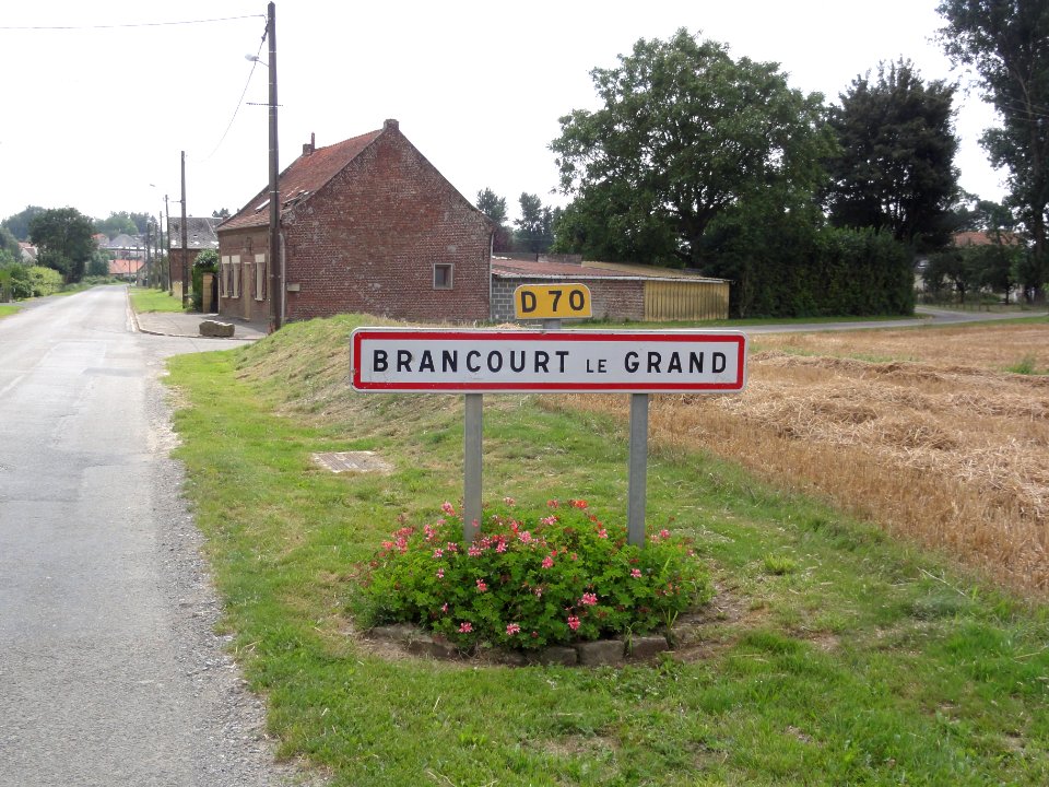 Brancourt-le-Grand (Aisne) city limit sign