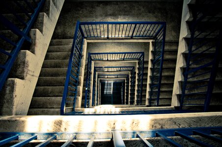 Railing blue grey
