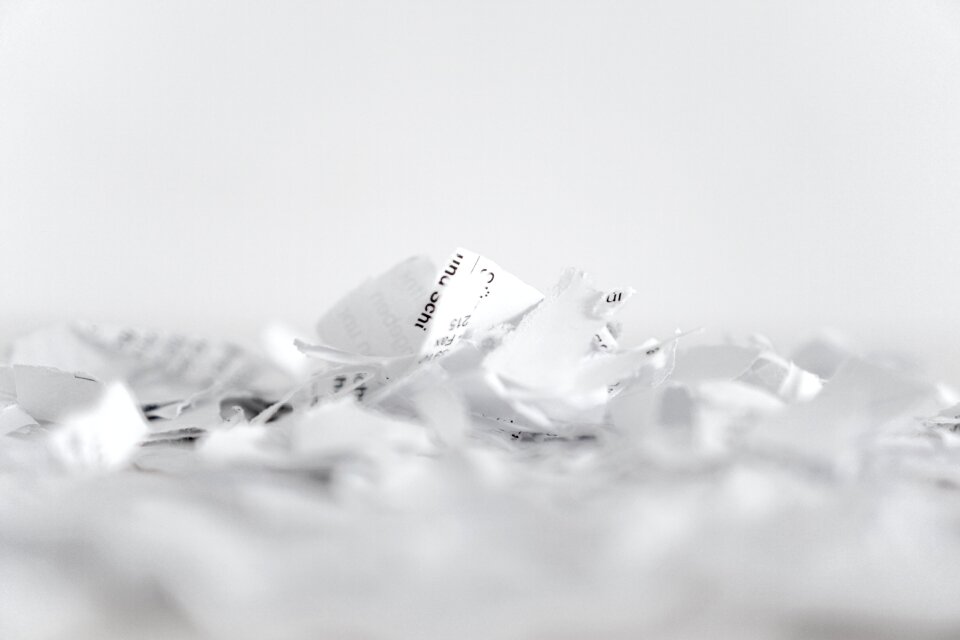 Recycling cut shredded paper