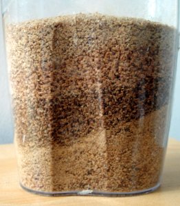 Breadcrumbs from various rye breads