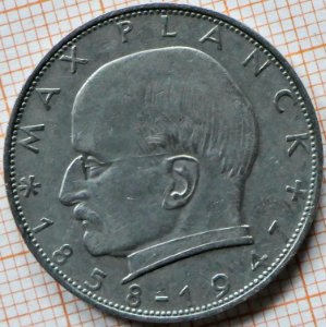 BRD 2 DM 1958 Max Planck - Bildseite