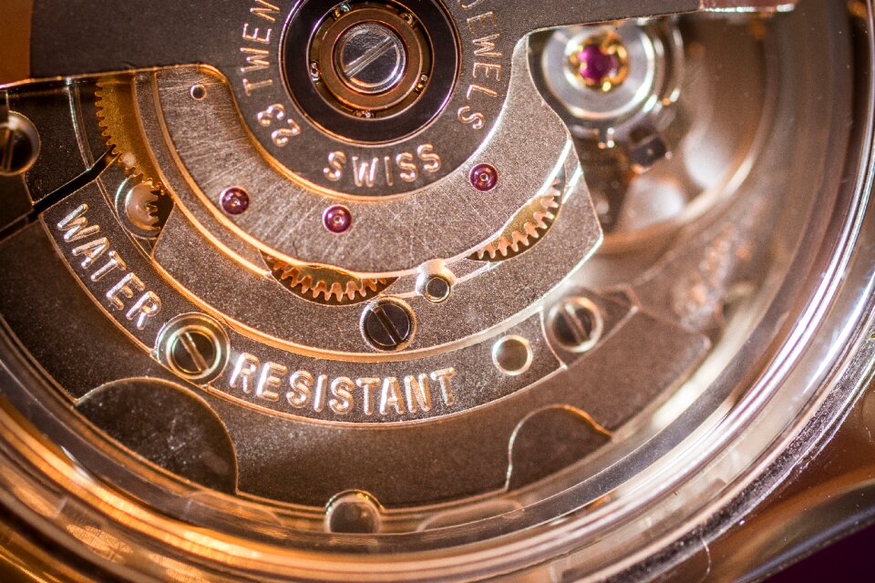Macro gears wrist watch