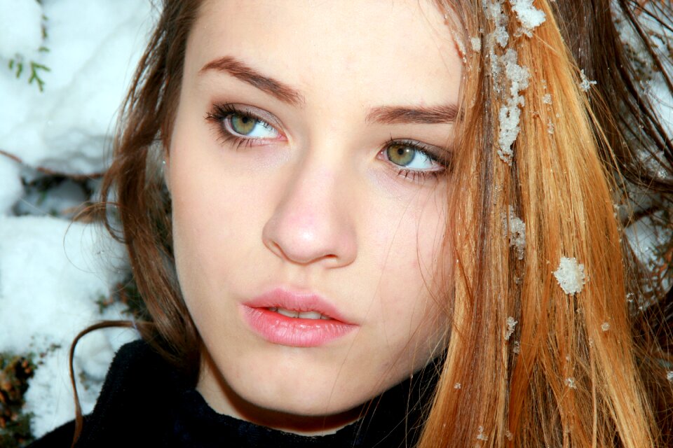 Portrait snow beauty
