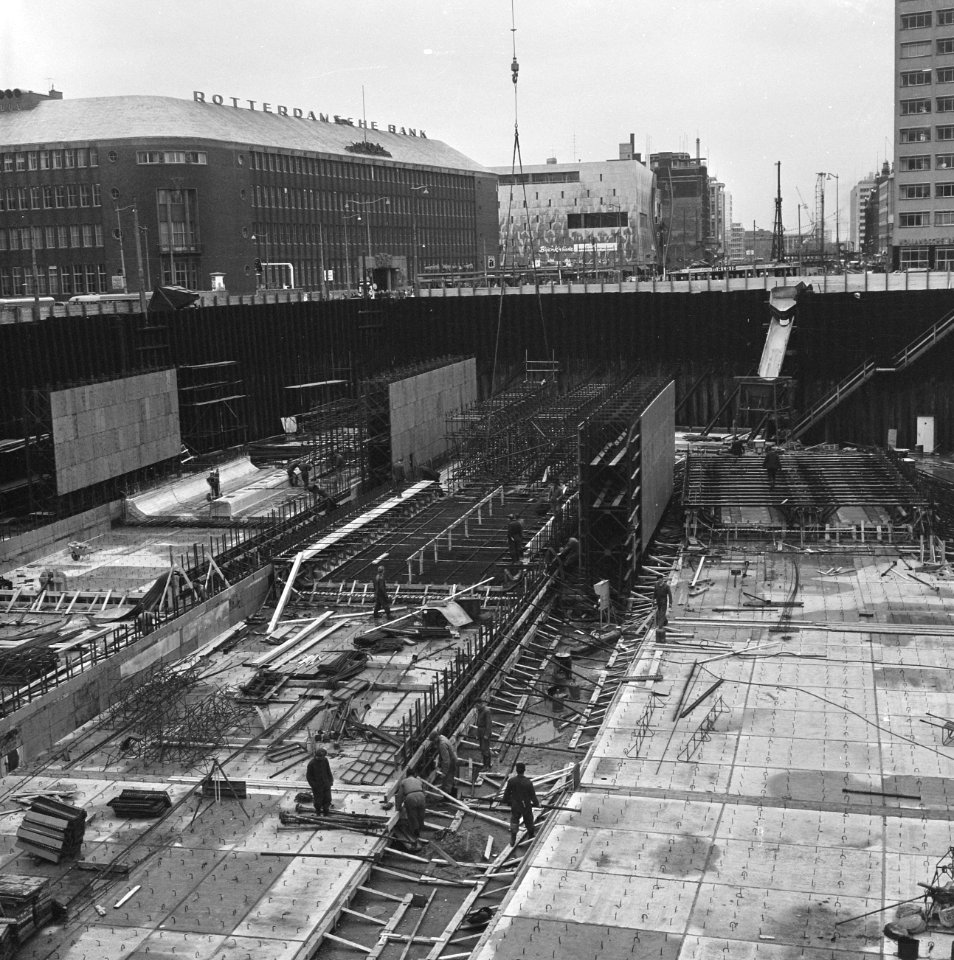 Bouwput Blaak. Metro Rotterdam, Bestanddeelnr 915-5891