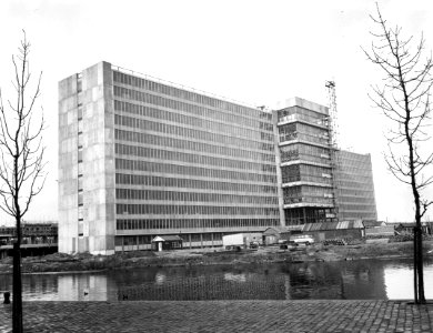 Bouw GAK gebouw aan het Bos en Lommerplein te Amsterd, Bestanddeelnr 911-0011