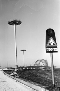 Bouw Brienenoordbrug, het grote verkeersplein bij IJsselmonde, Bestanddeelnr 917-3031