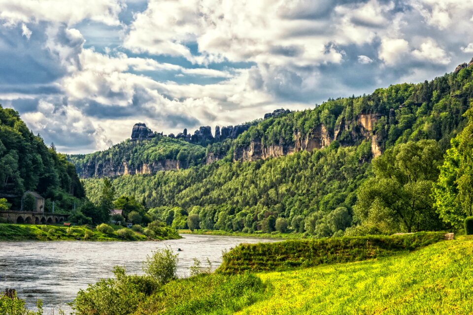 Saxon switzerland landscape rock