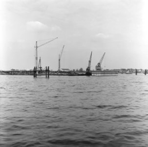 Bouw grootste brug van ons land bij Brienenoord, Bestanddeelnr 913-6736