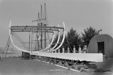 Bouw van replica van VOC-schip de Amsterdam op Oostelijk Handelskade, Bestanddeelnr 933-3849