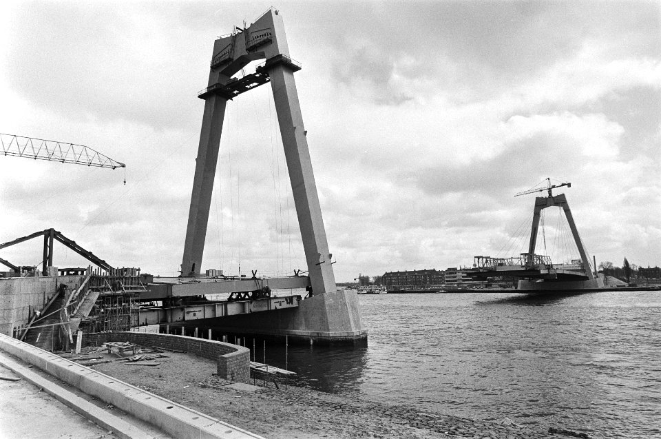 Bouw Willemsbrug in Rotterdam, Bestanddeelnr 930-7596