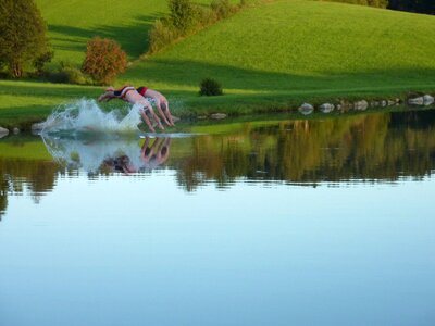 Water pond jump