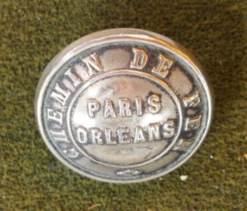 Bouton de uniforme du ressau ETAT Paris Orleans