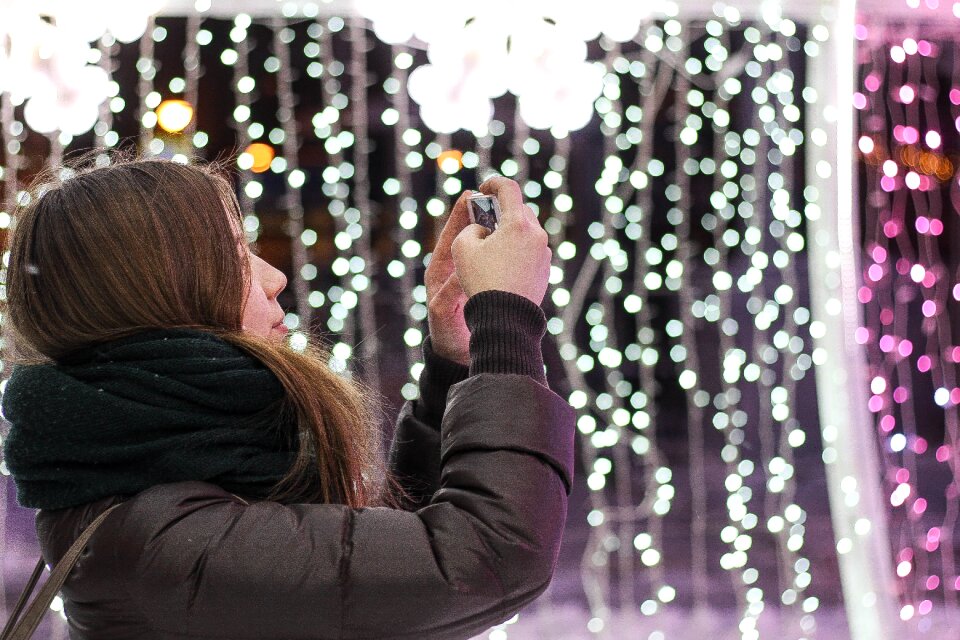 Cellphone girl light
