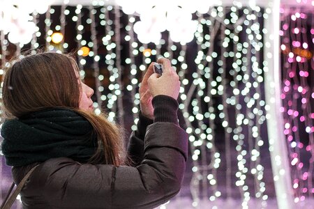 Cellphone girl light