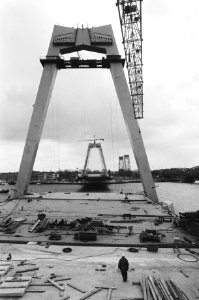 Bouw Willemsbrug in Rotterdam, Bestanddeelnr 930-7595