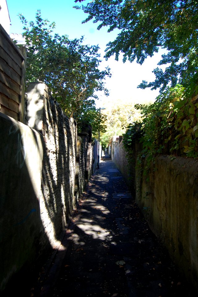Boundary Passage, forming the Boundary between Brighton and Hove (looking North) (September 2018)