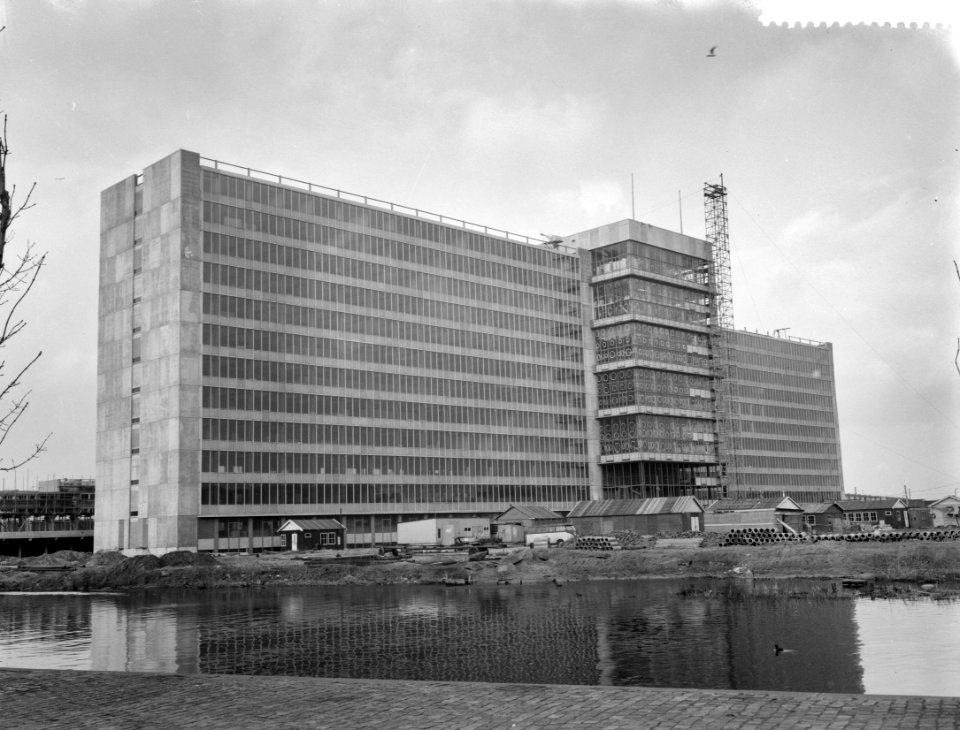 Bouw GAK gebouw aan het Bos en Lommerplein te Amsterd, Bestanddeelnr 911-0010