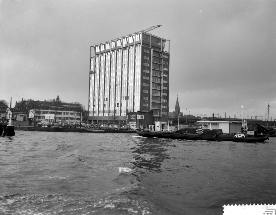 Bouw havenkantoor aan de Ruyterkade in Amsterdam, Bestanddeelnr 911-0086