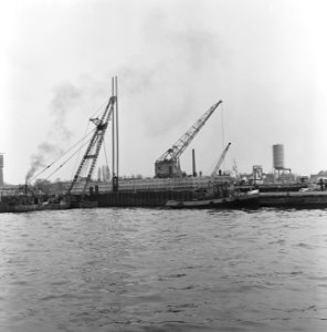 Bouw grootste brug van ons land bij Brienenoord, Bestanddeelnr 913-6739