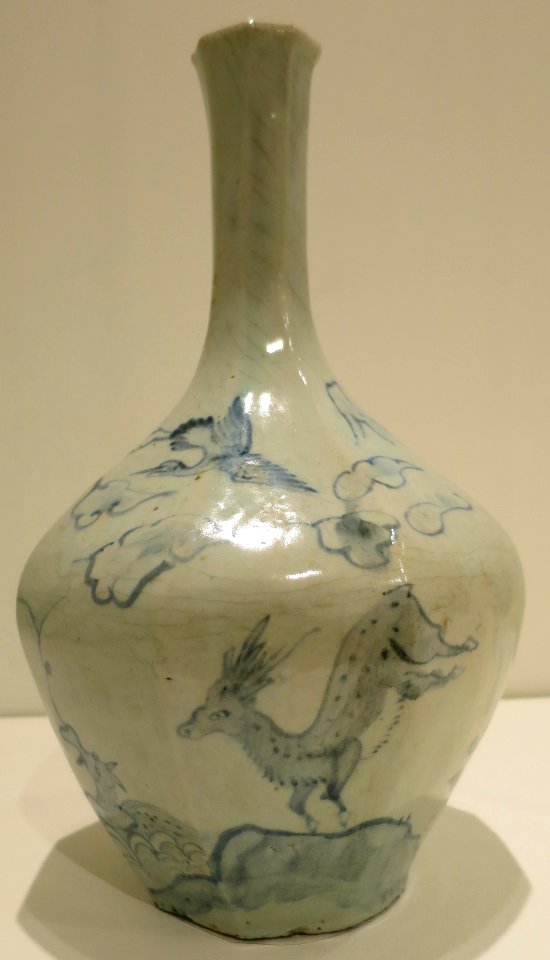 Bottle from Korea, glazed stoneware, 19th century, Honolulu Museum of Art