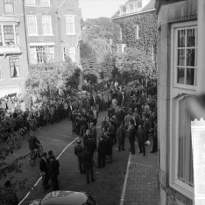 Bouwvakkers demonstreren in Amsterdam, Bestanddeelnr 916-9477