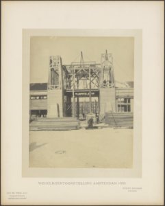 Bouw van een Oudhollandse poort. Architect Evert Breman, Bestanddeelnr 81