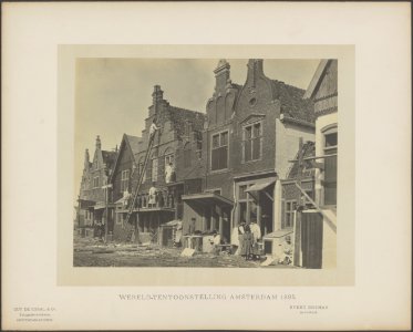 Bouw van een rij Oudhollandse woningen in vergevorderd stadium. Architect Evert , Bestanddeelnr 87