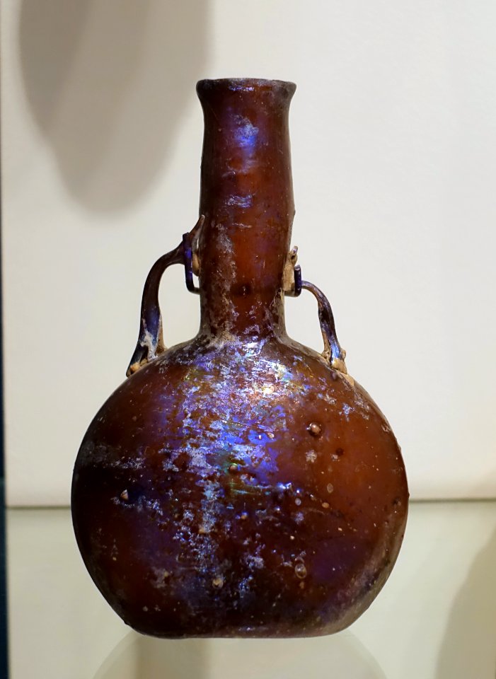 Bottle, Eastern Mediterranean, date unknown, free-blown glass - Portland Art Museum - Portland, Oregon - DSC08992