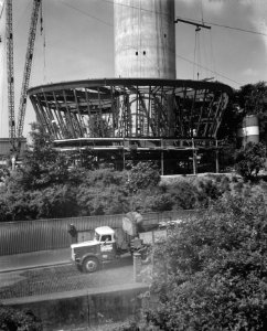 Bouw van het restaurant voor de Euromast te Rotterdam, Bestanddeelnr 910-3966