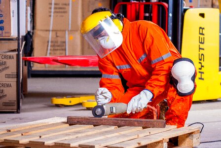 Work clothes industrial safety protective goggles photo