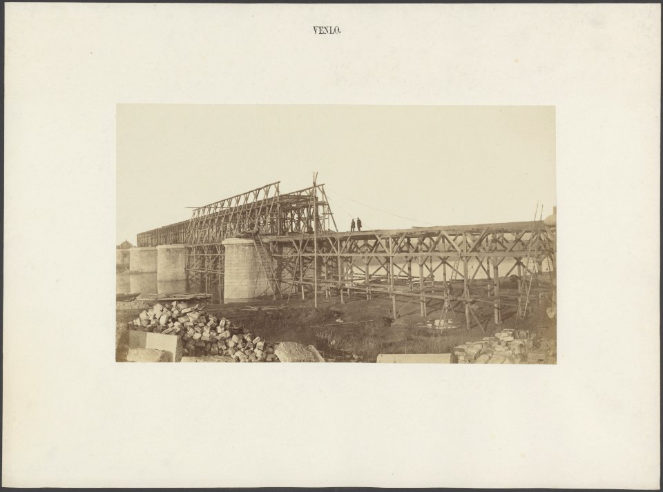 Bouw van een spoorbrug bij Venlo, Bestanddeelnr 646