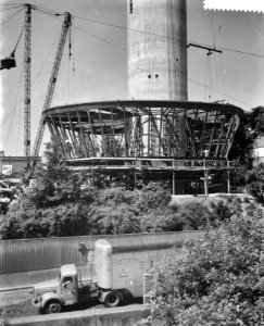 Bouw van het restaurant voor de Euromast te Rotterdam, Bestanddeelnr 910-3967