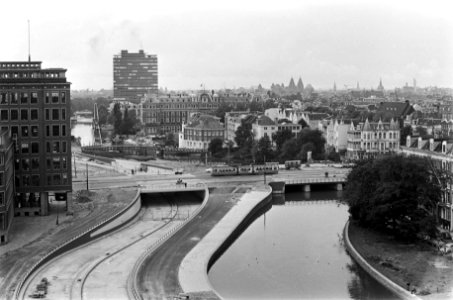 Bouw van een brug en een viaduct bij het Rhijnspoorplein, Bestanddeelnr 921-6524