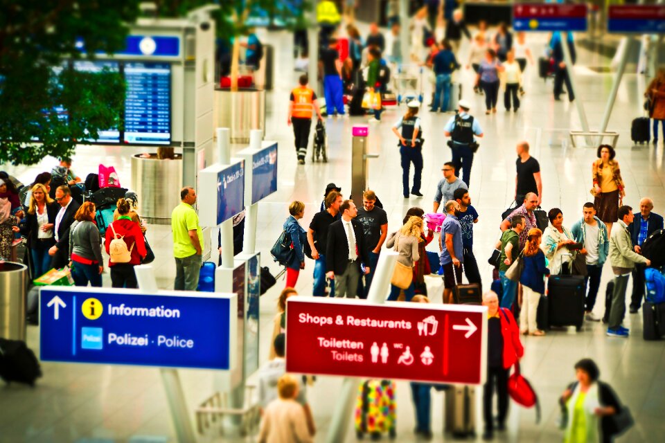Air traffic travel departure