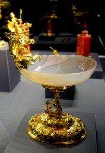 Bowl, Nurnberg, 1550-1575, agate, gilt silver - Hessisches Landesmuseum Darmstadt - Darmstadt, Germany - DSC00479