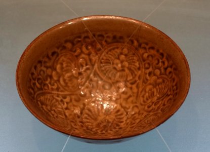 Bowl, China, Yaozhou kiln, Shanxi, Jin dynasty, 1115-1234 AD, celadon - Sichuan University Museum - Chengdu, China - DSC06269